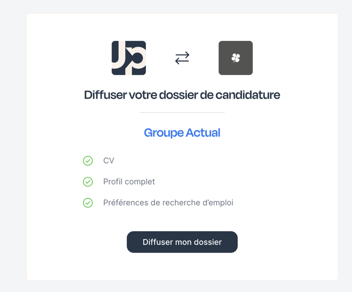 diffusion de candidature